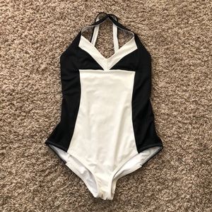 Adore Me Black and White One Piece